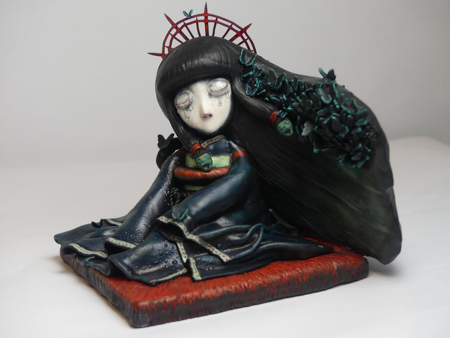 "Hikikomori Wasteland" clay sculpture